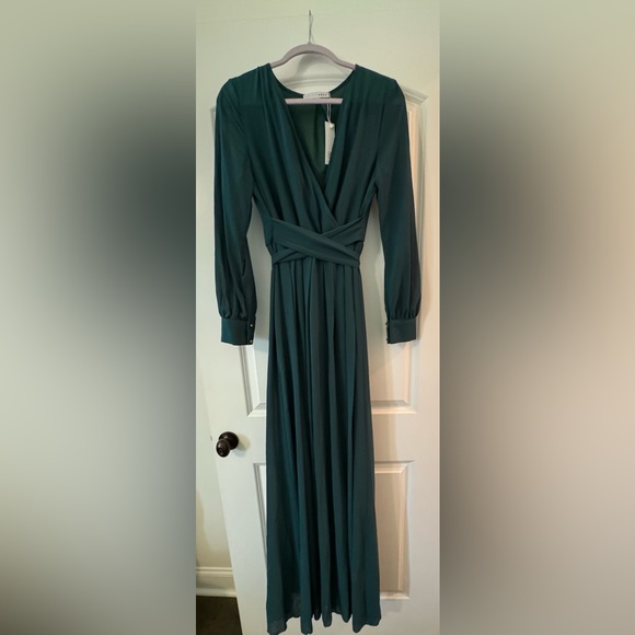 Baltic Born NWT Large Green sheer Maxi- Beautiful Dress - Picture 1 of 4